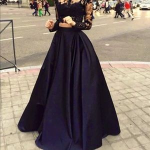 **RED 2 Piece Ball Gown Prom Dress